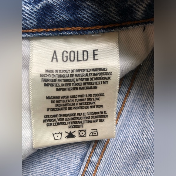 Agolde Cut Off Jean Shorts Denim Distressed Medium Wash Casual Normcore Sz 25 - Picture 5 of 6